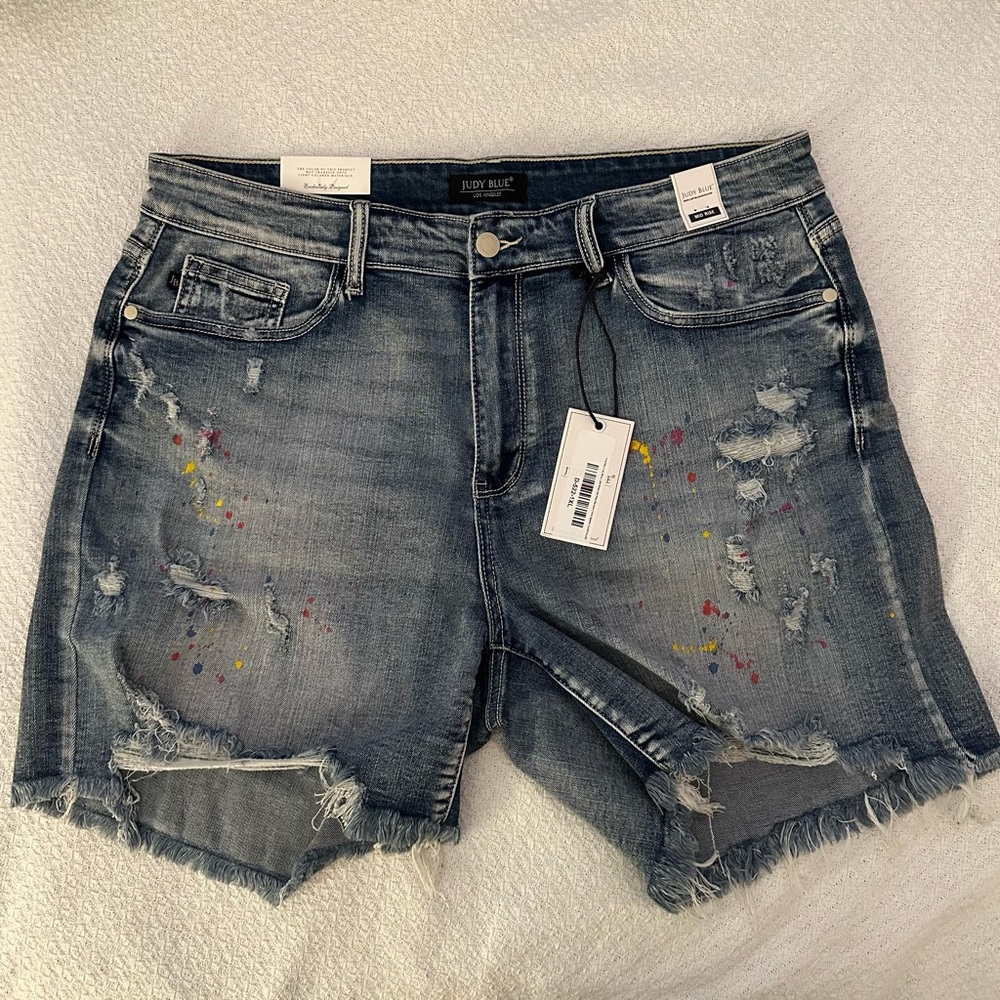 Judy Blue Distressed Denim Shorts
